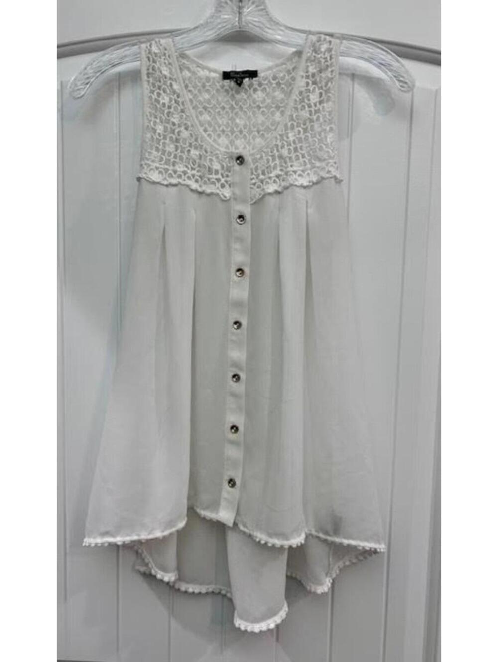 ☀️ White Crochet Tank Monteau — GUC Summery
